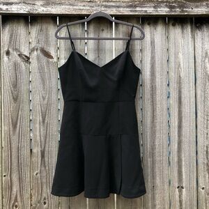 Black Halo Little Black Dress Size 10 Mini Sleeveless Flounce Hem